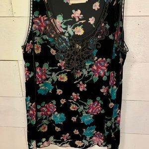 Johnny Was 4 Love & Liberty velvet burnout tank